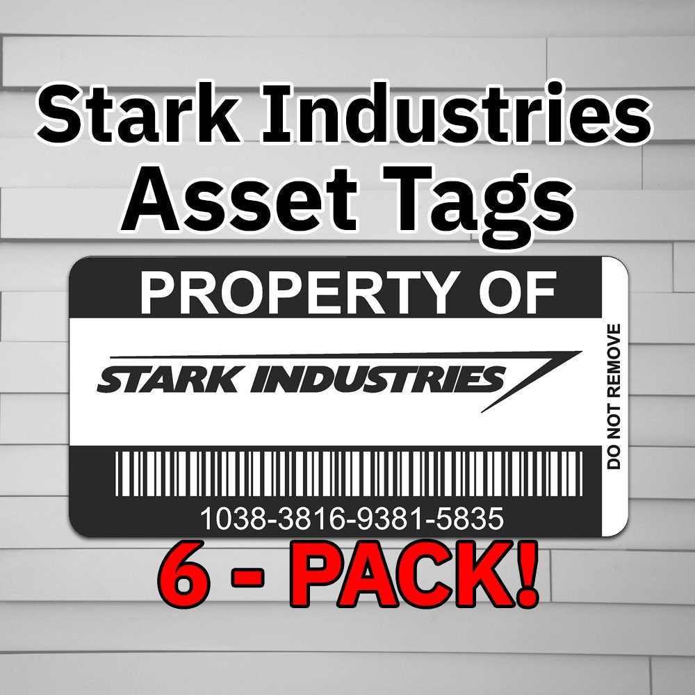 Stark Industries Asset Tags Sticker