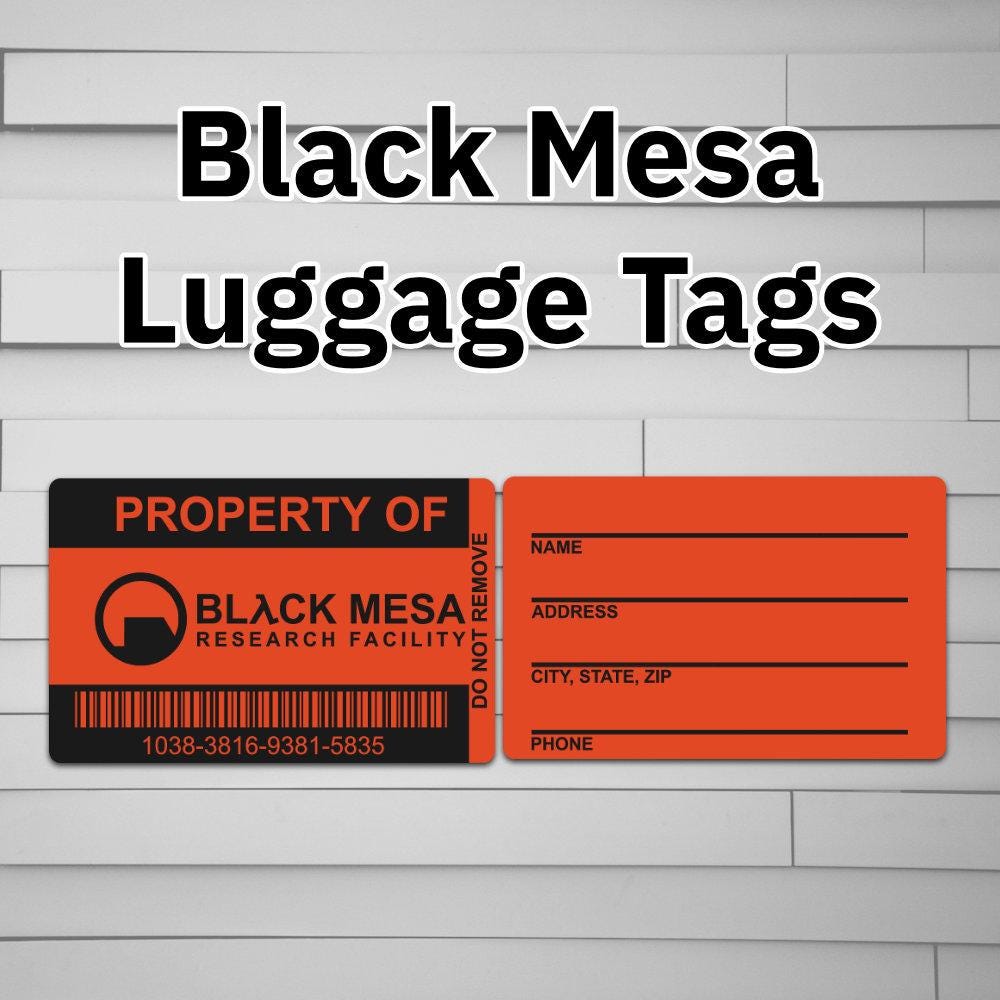 Black Mesa Asset Luggage Tag