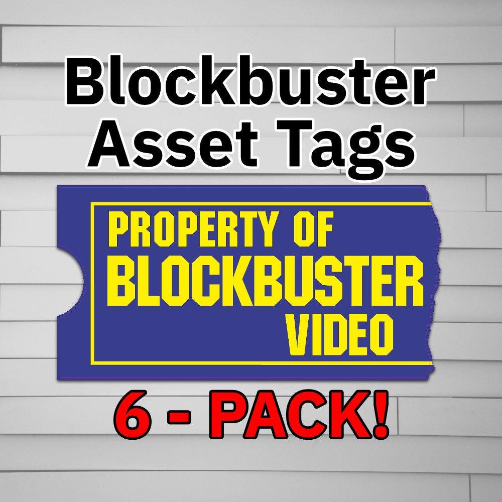 Blockbuster Video Asset Tag Stickers
