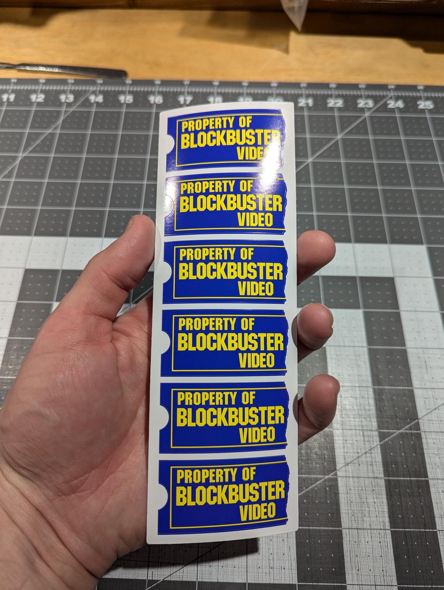 Blockbuster Video Asset Tag Stickers