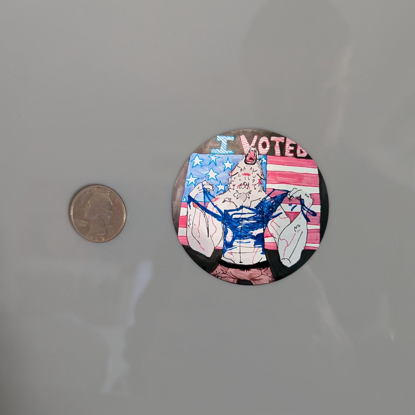 I Voted - Wearwolf Funny Sticker