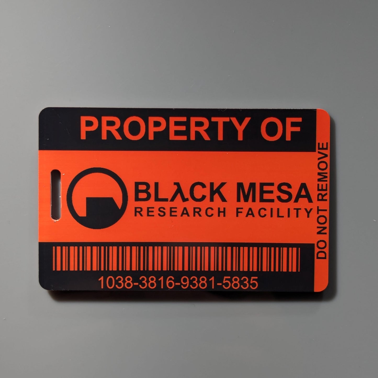 Black Mesa Asset Luggage Tag