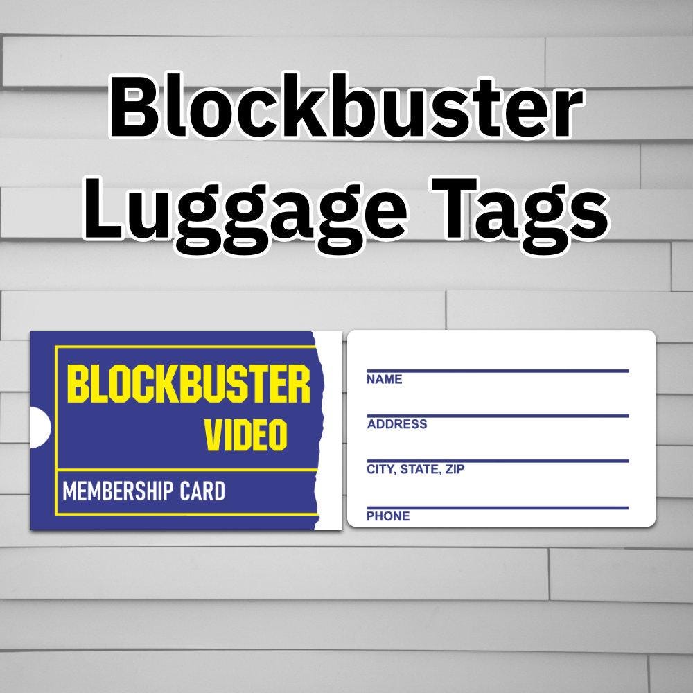 Blockbuster Video Membership Card Luggage Tag