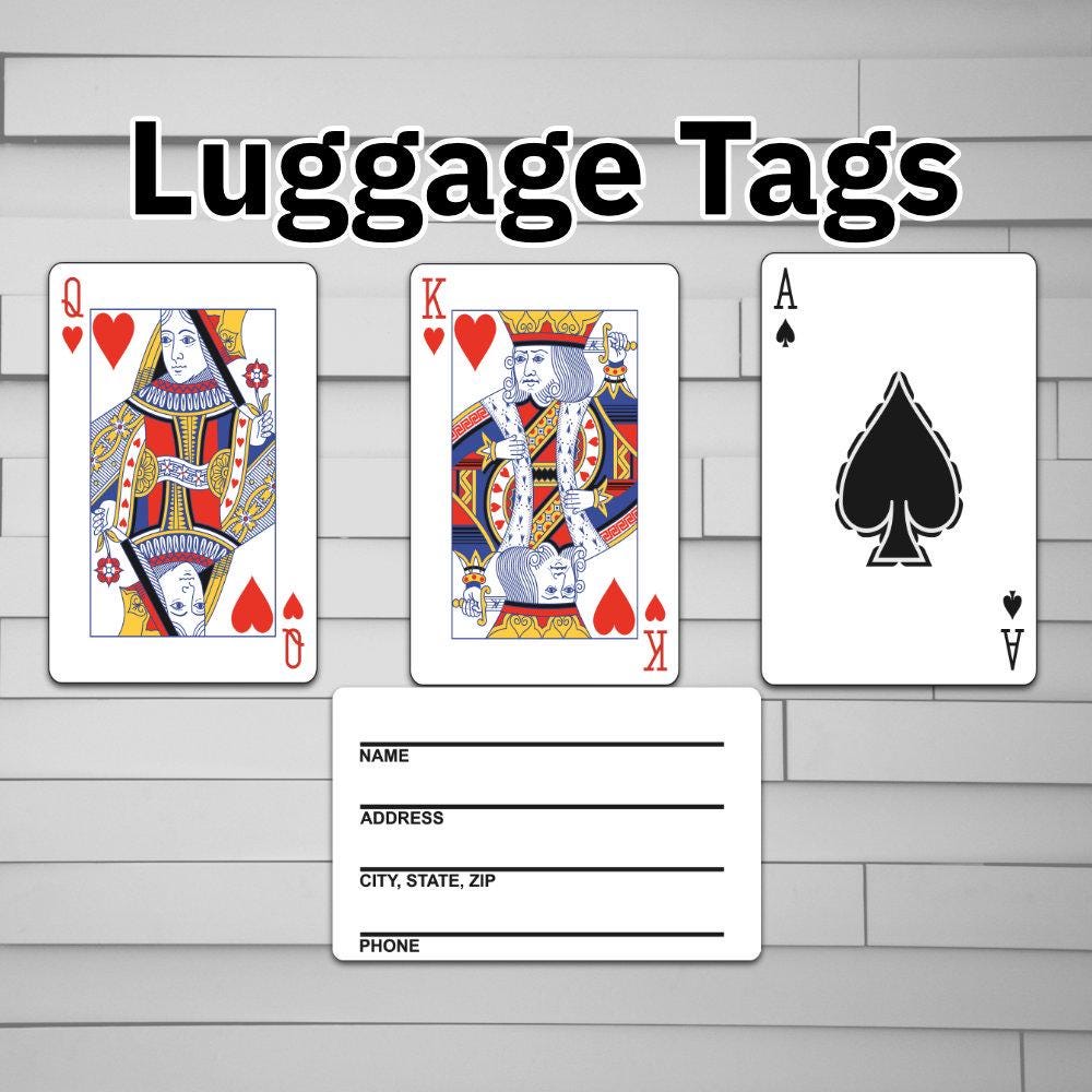 Playing Card Luggage Tag