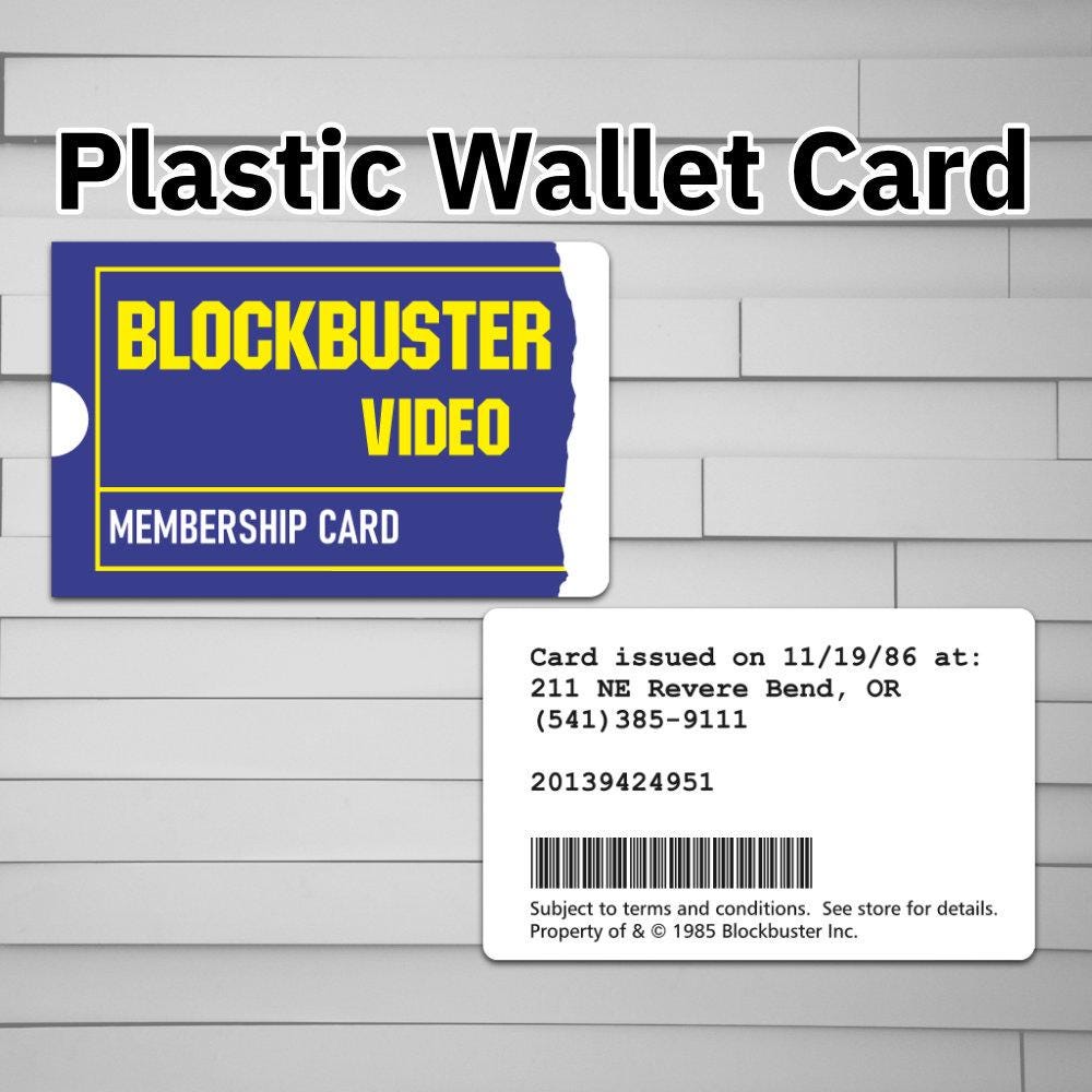 Blockbuster Video Membership Card
