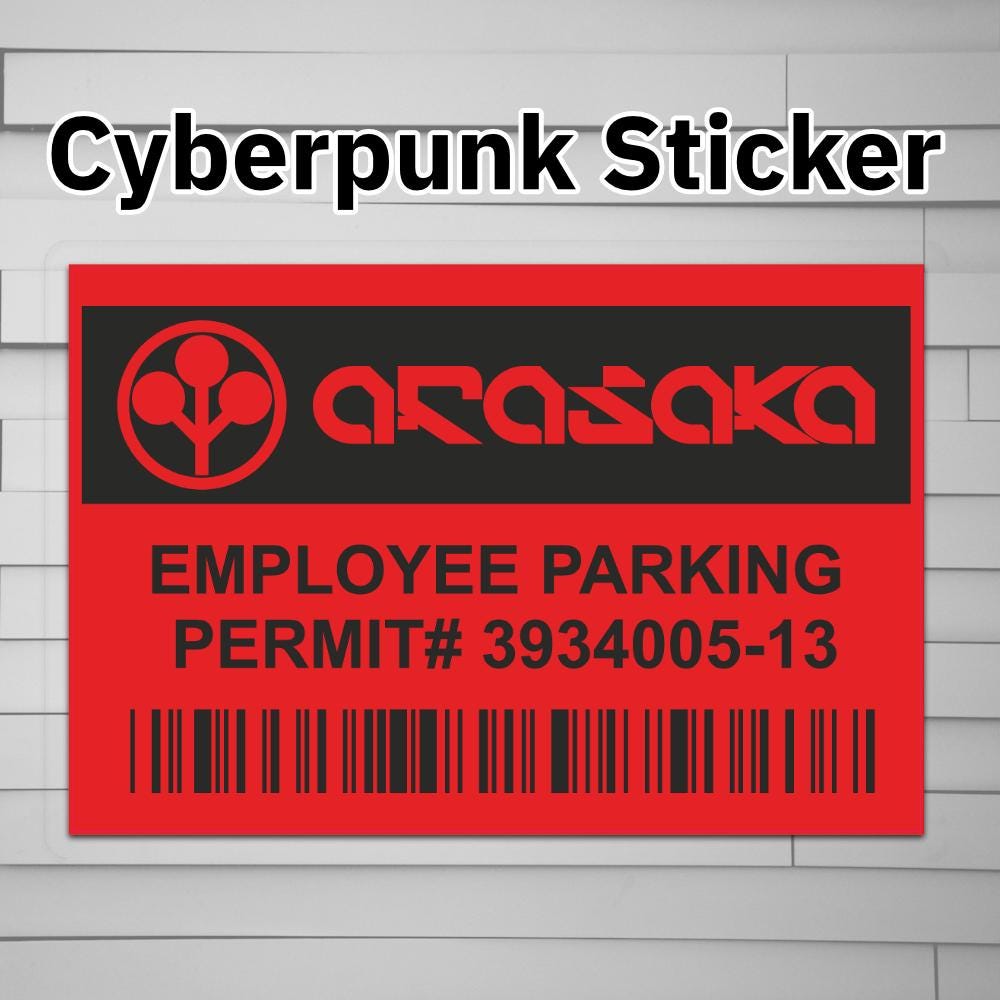 Arasaka Employee Parking Permit Sticker