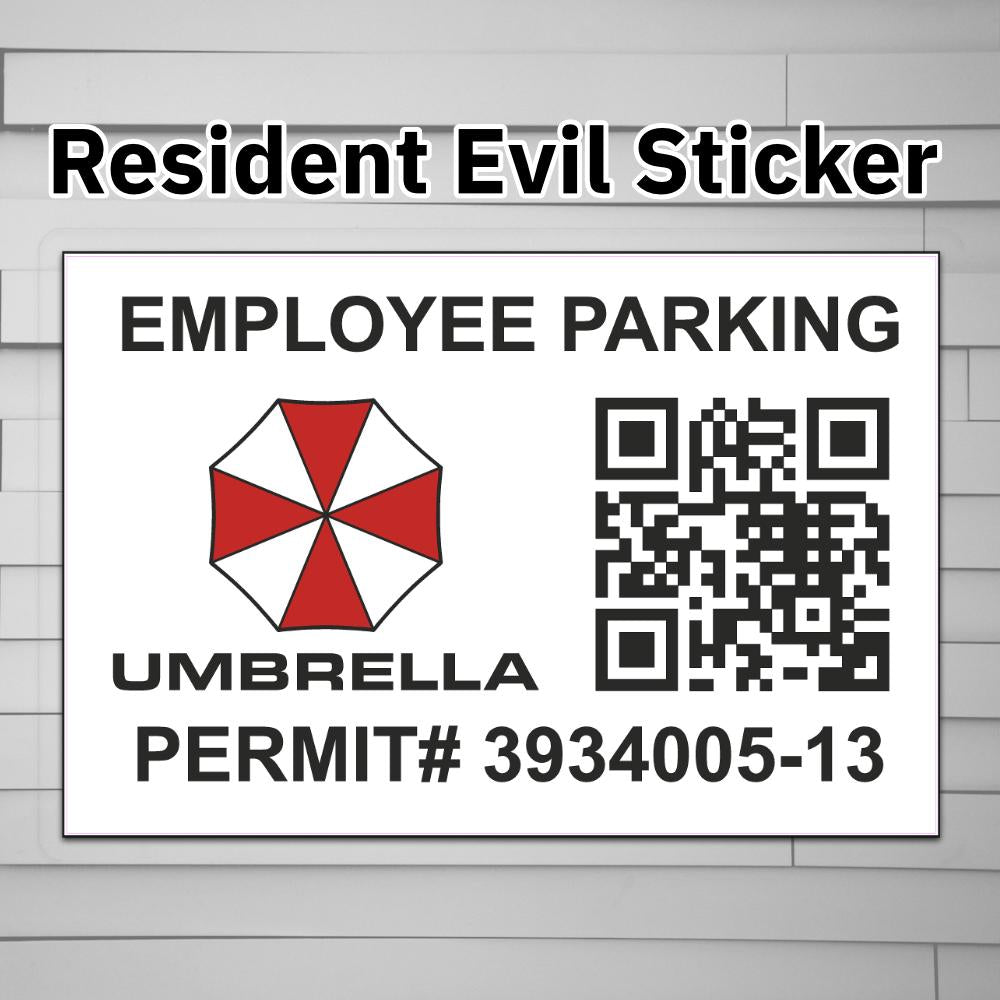 Umbrella Corporation Employee Parking Permit Sticker