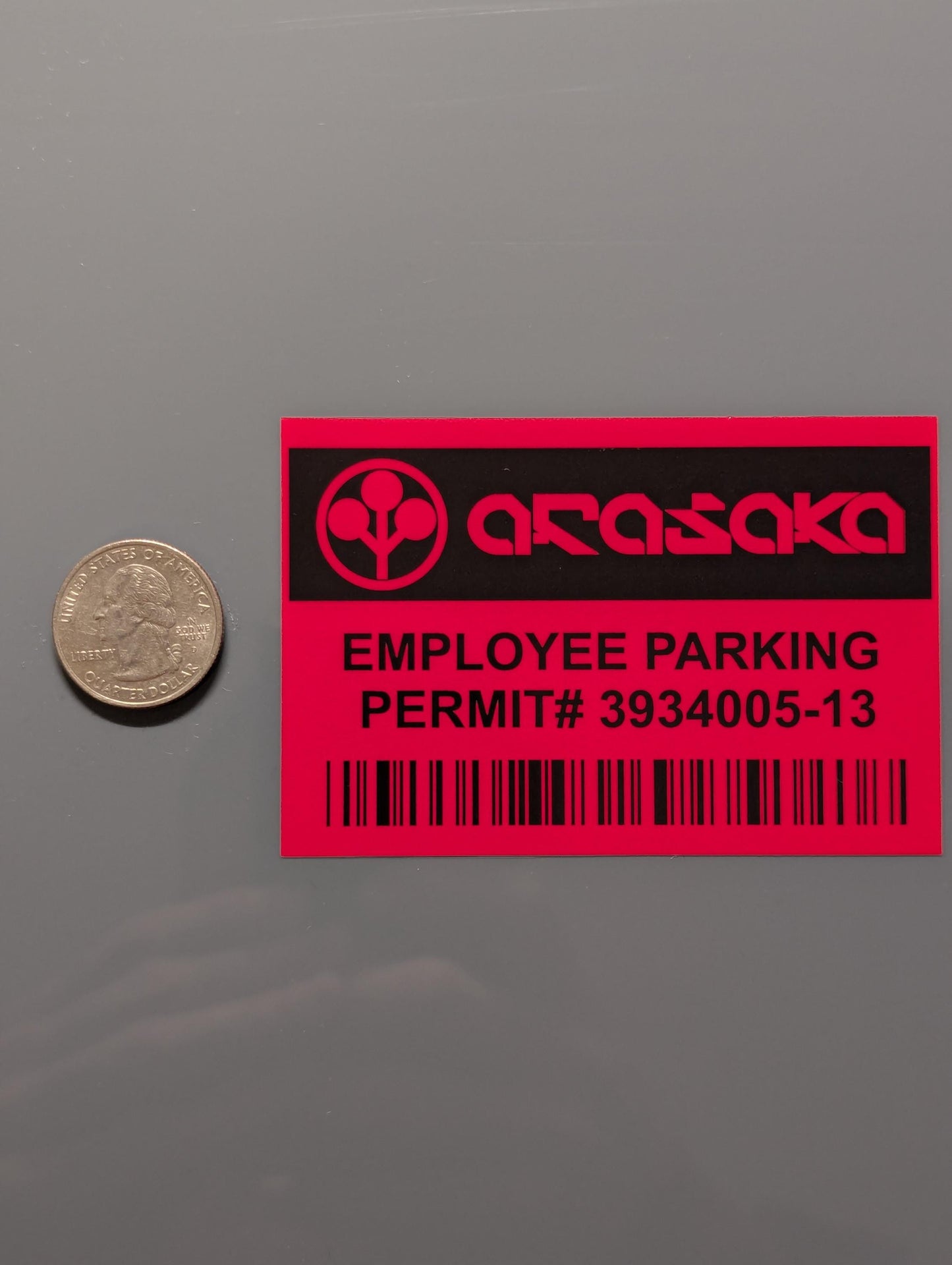 Arasaka Employee Parking Permit Sticker