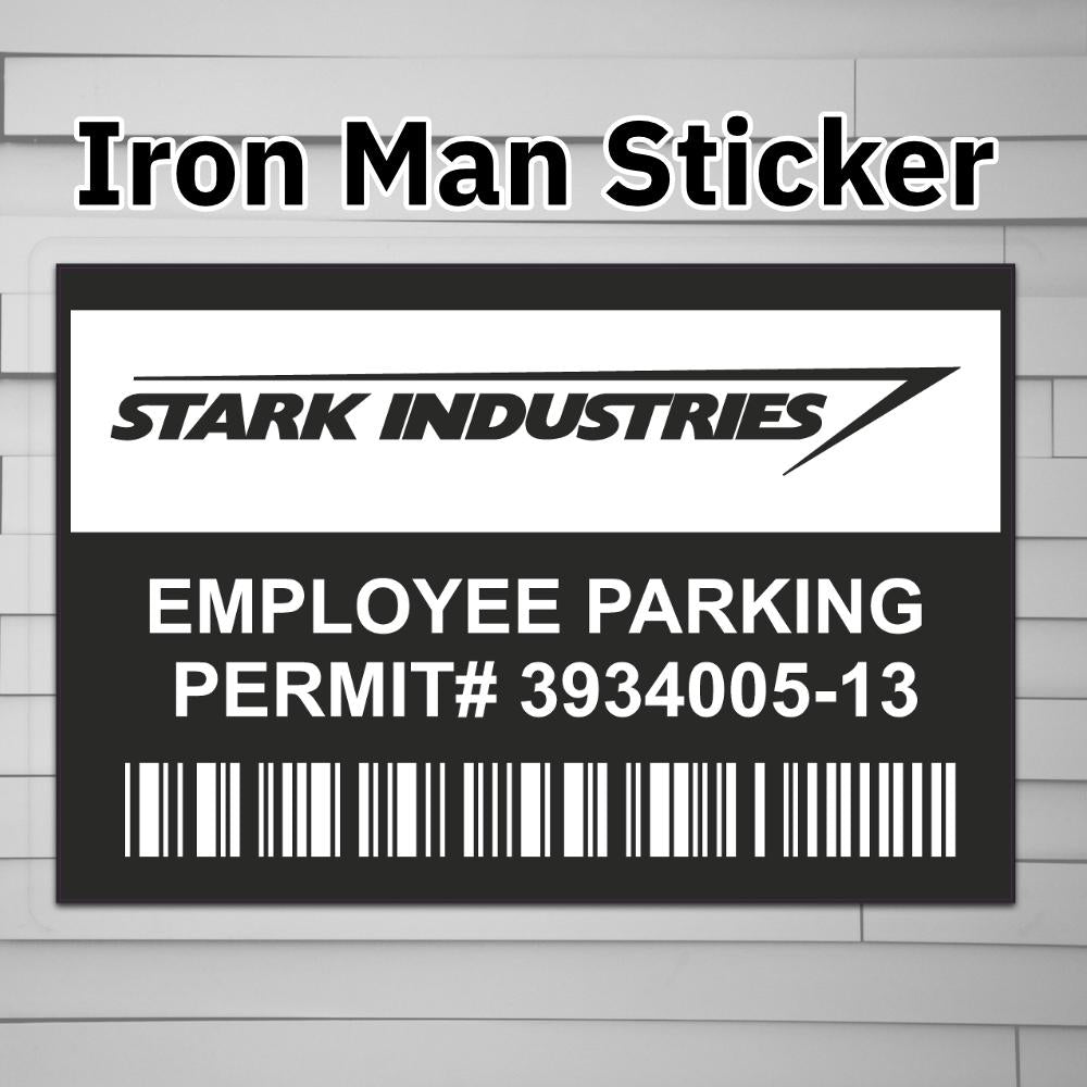 Stark Industries Employee Parking Permit Sticker