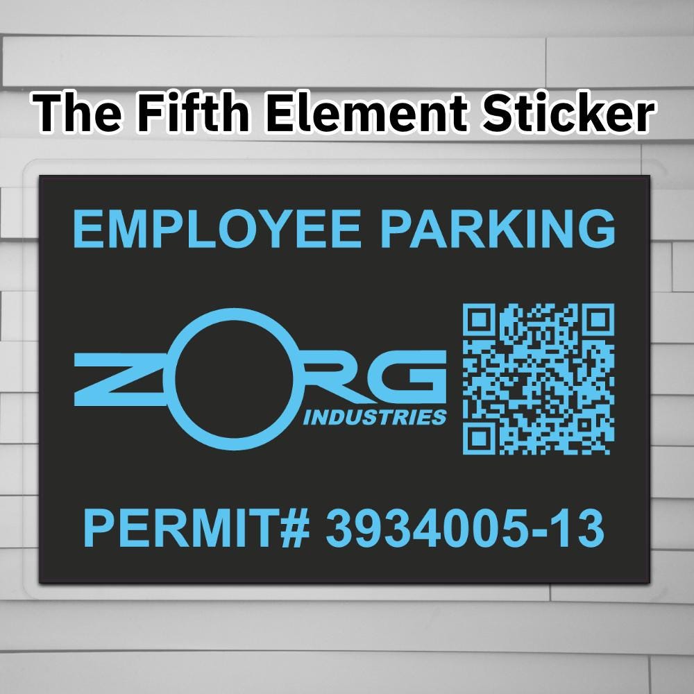 Zorg Industries Employee Parking Permit Sticker