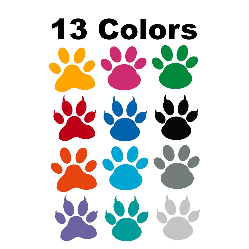 Personalized Paw Print Decal Sticker