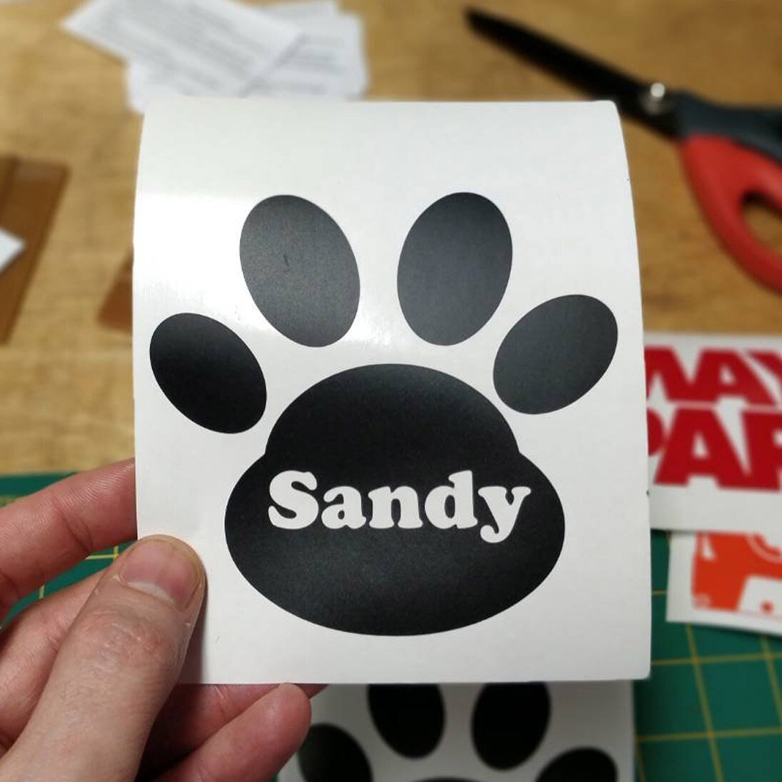 Personalized Paw Print Decal Sticker