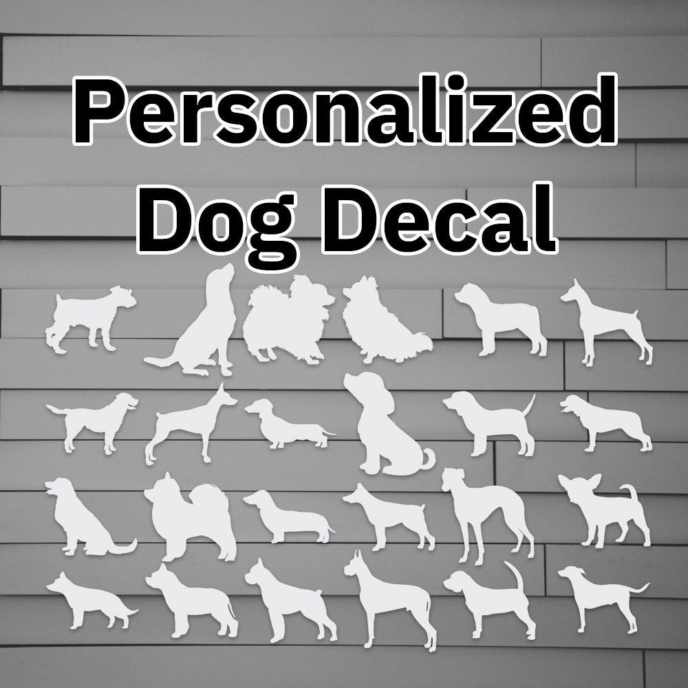 Personalized Dog Breed Decal Sticker
