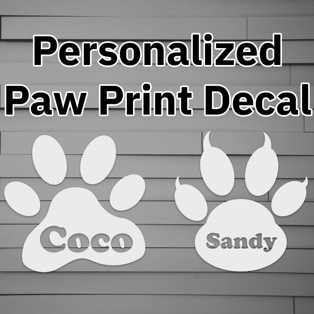 Personalized Paw Print Decal Sticker