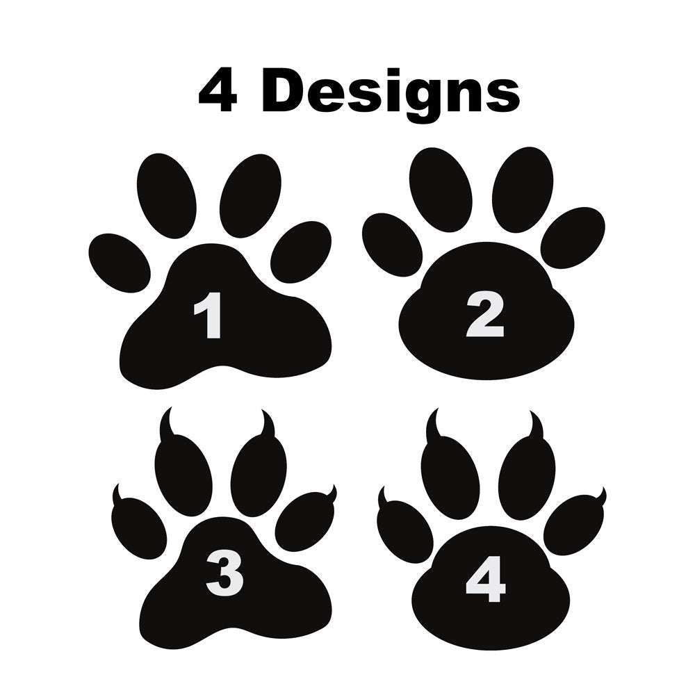 Personalized Paw Print Decal Sticker