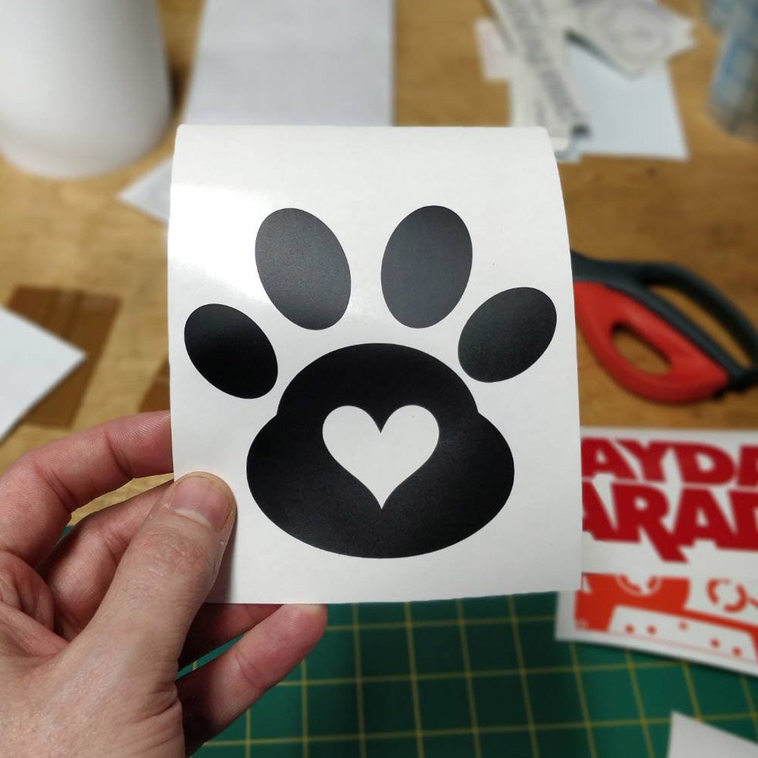 Personalized Paw Print Decal Sticker