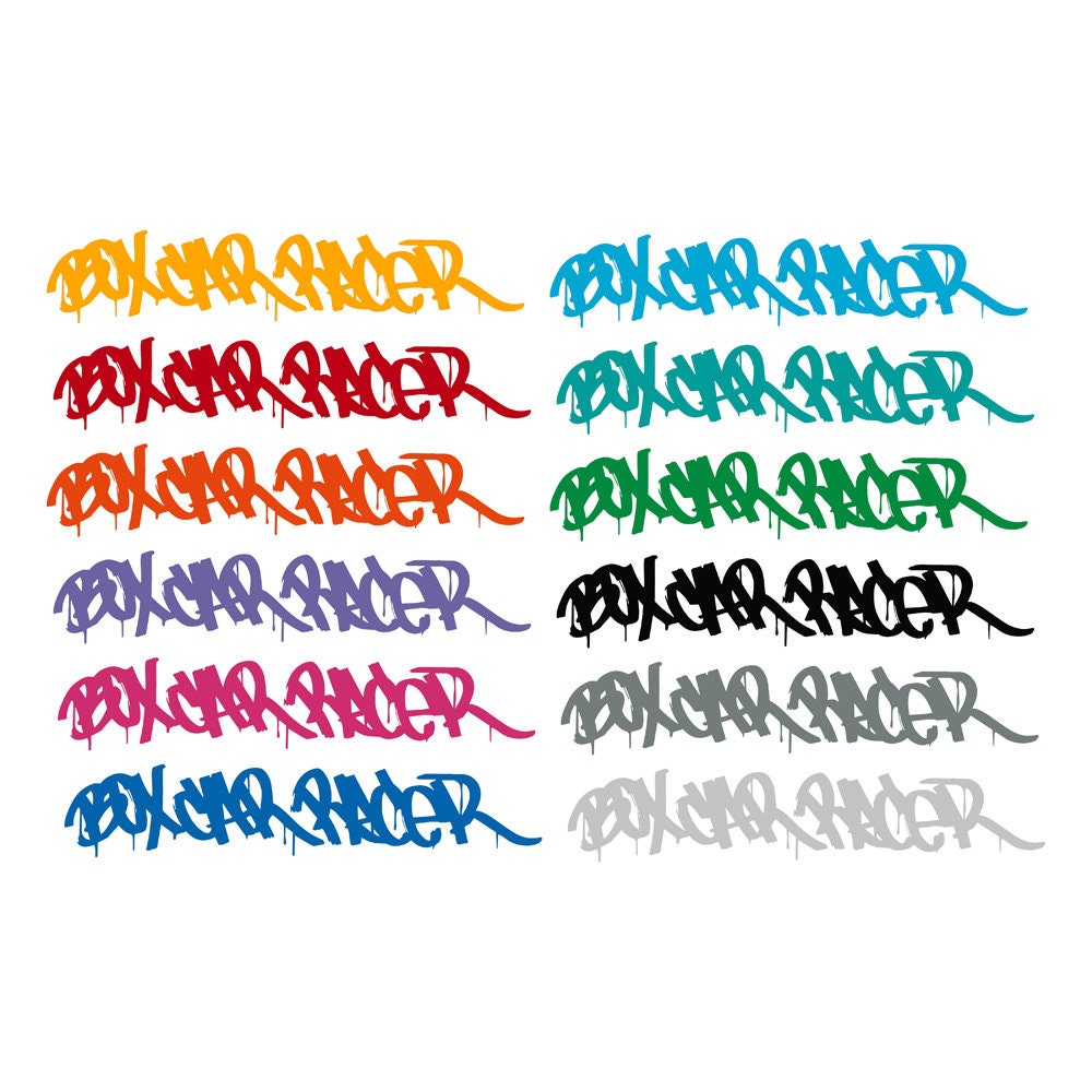 Box Car Racer Decal Sticker
