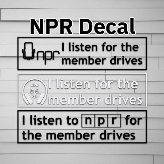 NPR Member Drives Decal