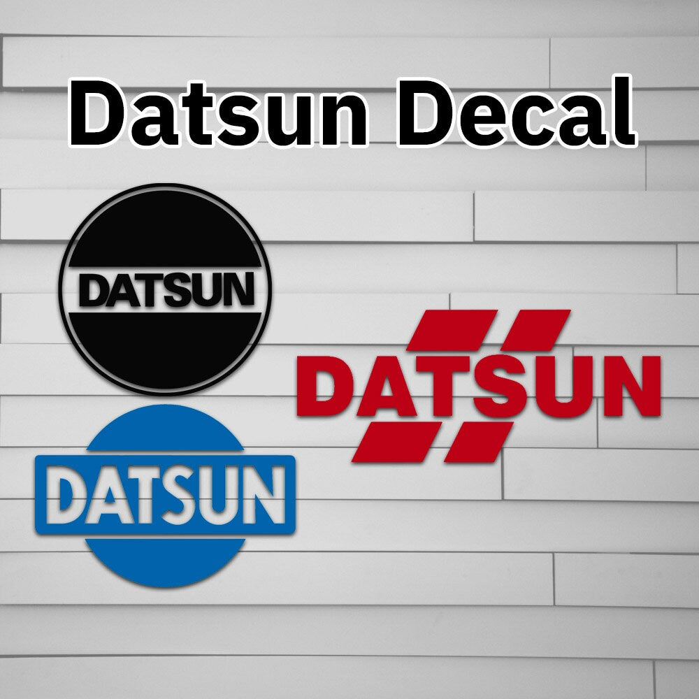 Avery DATSUN Decal – "GET THAT DATSUN DIFFERENCE" – 100mm (4″) – Black – New