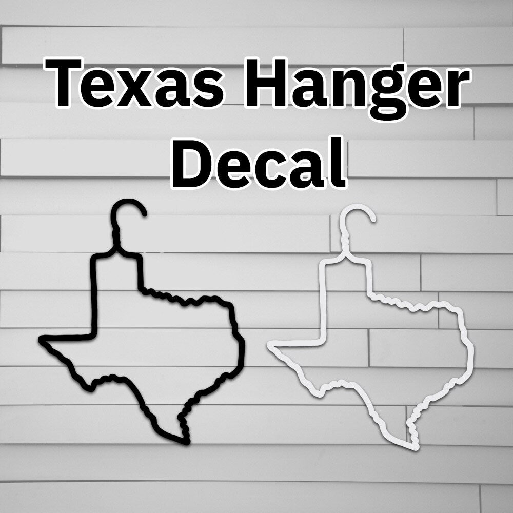 Texas Hanger Decal Sticker