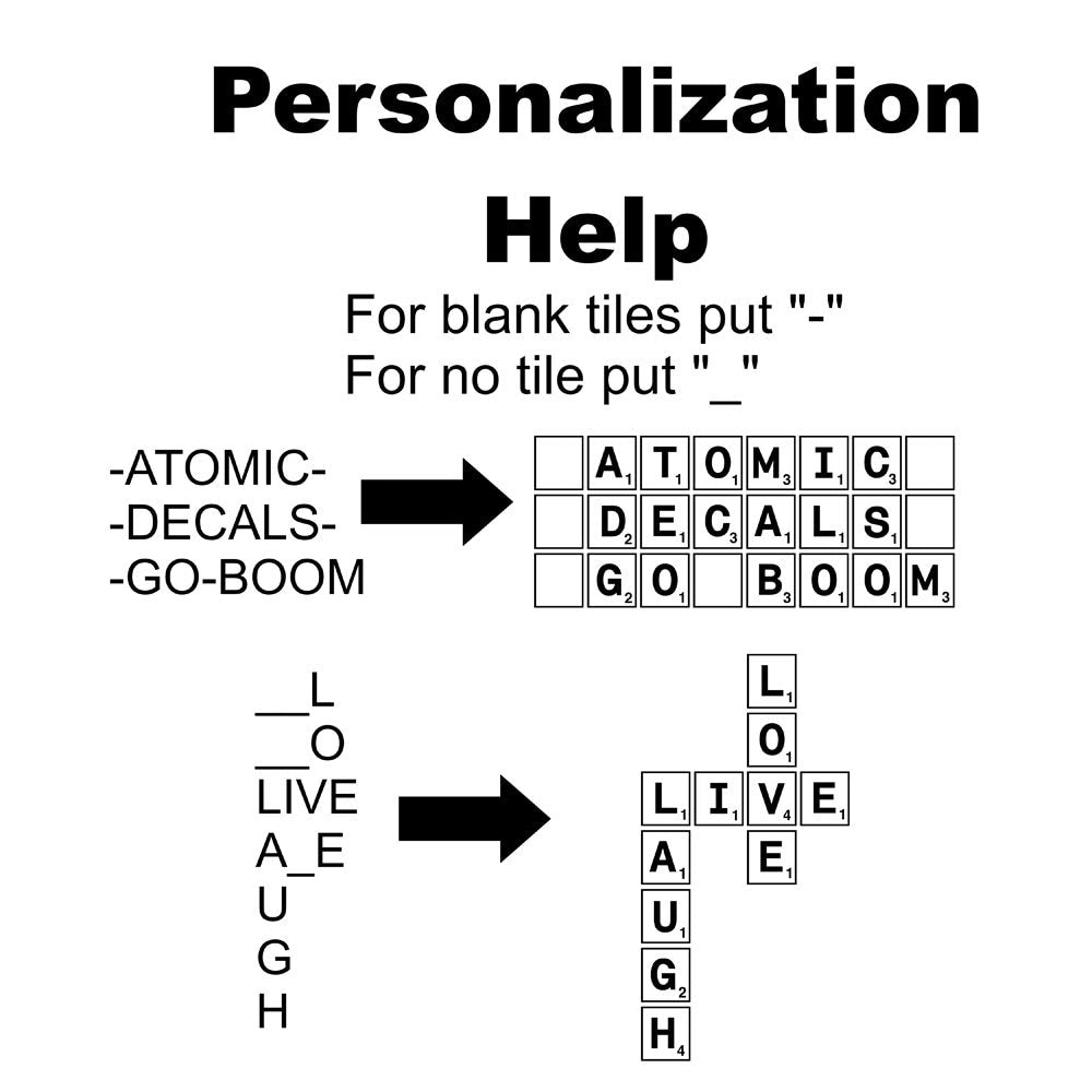 Scrabble Personalized Vinyl Decal Sticker