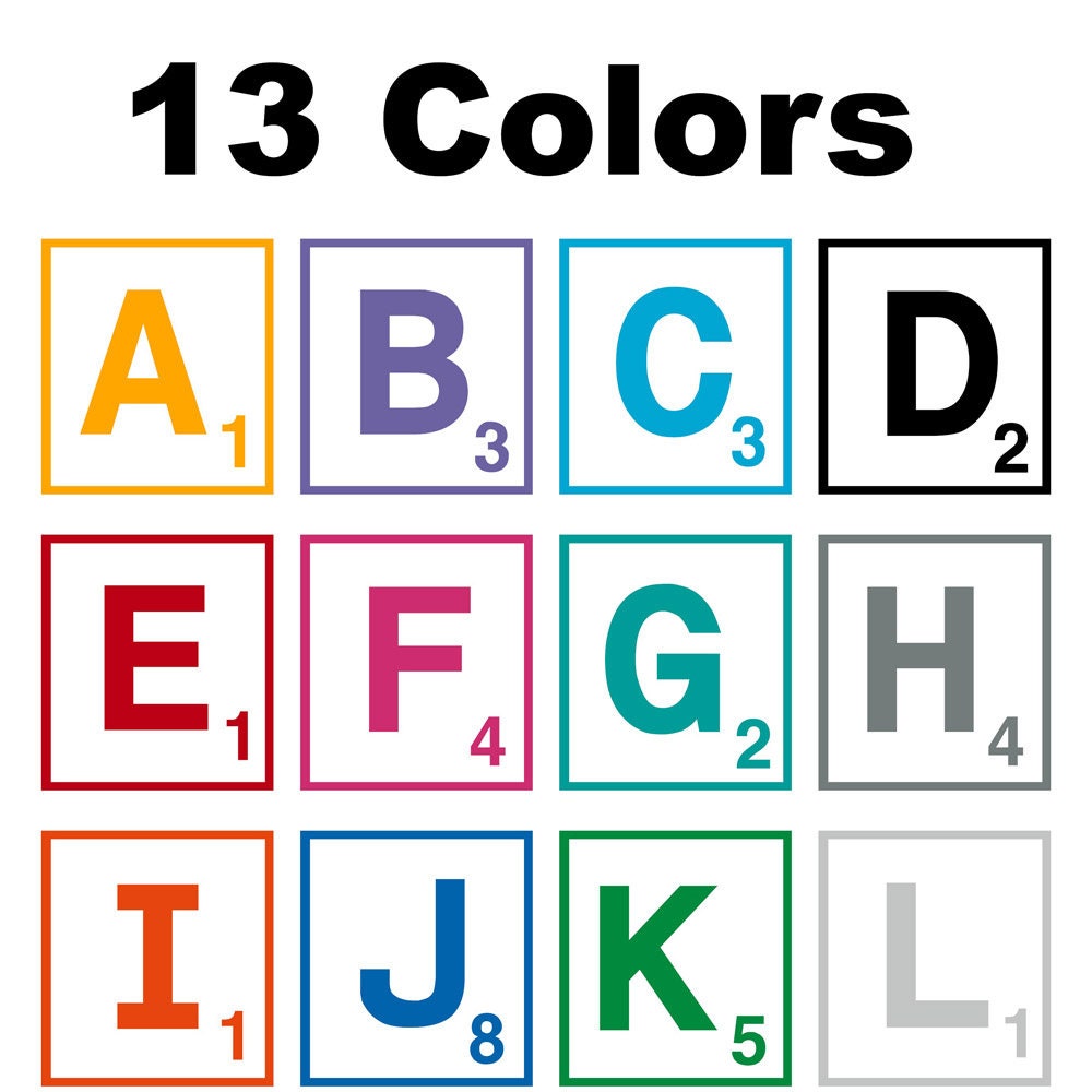 Scrabble Decal Sticker