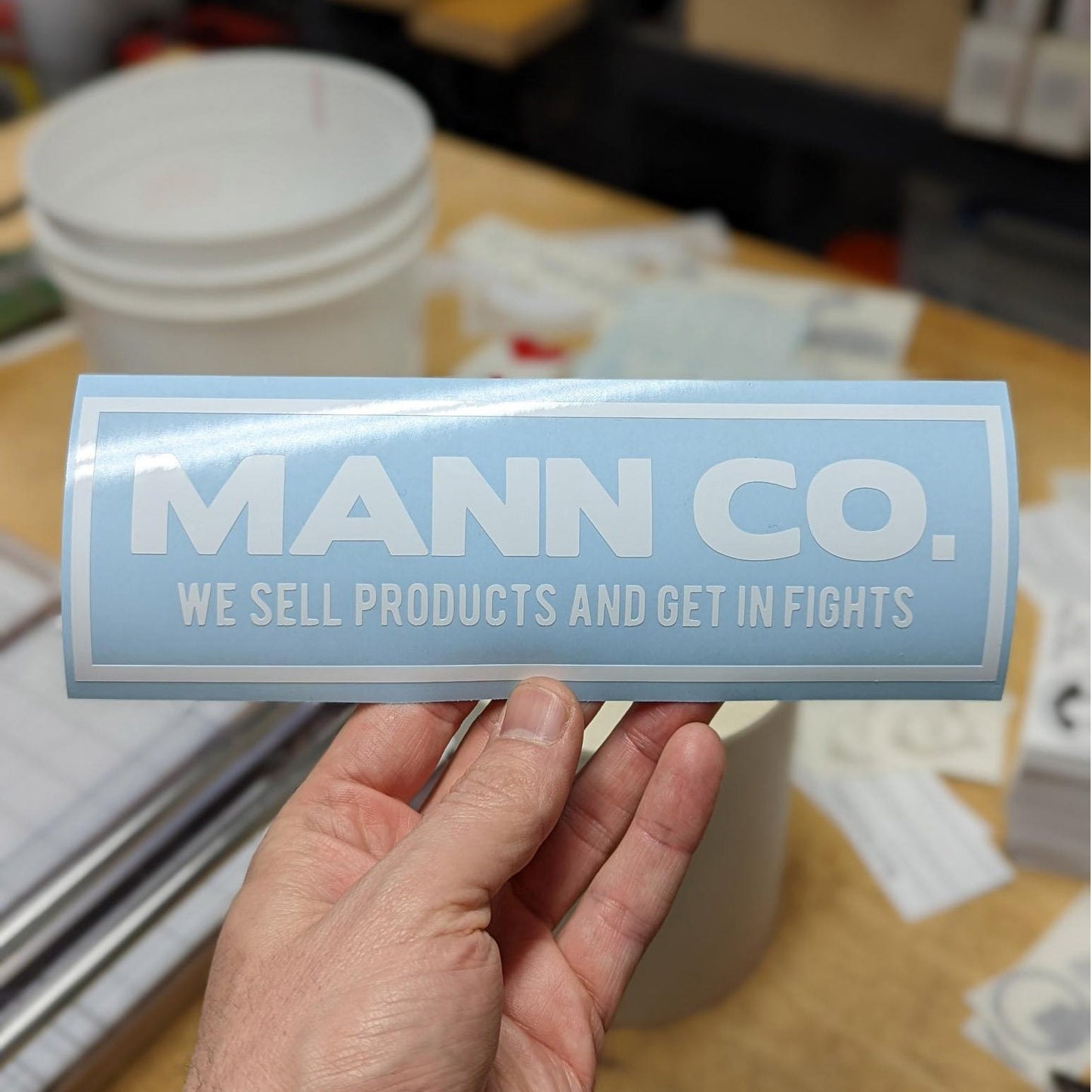 TF2 Mann Co., Red and Blue Decals Sticker