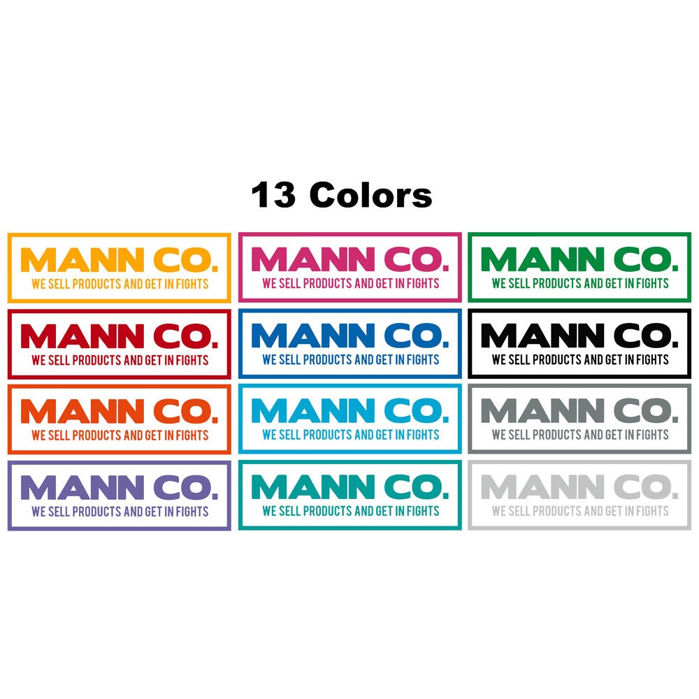 TF2 Mann Co., Red and Blue Decals Sticker