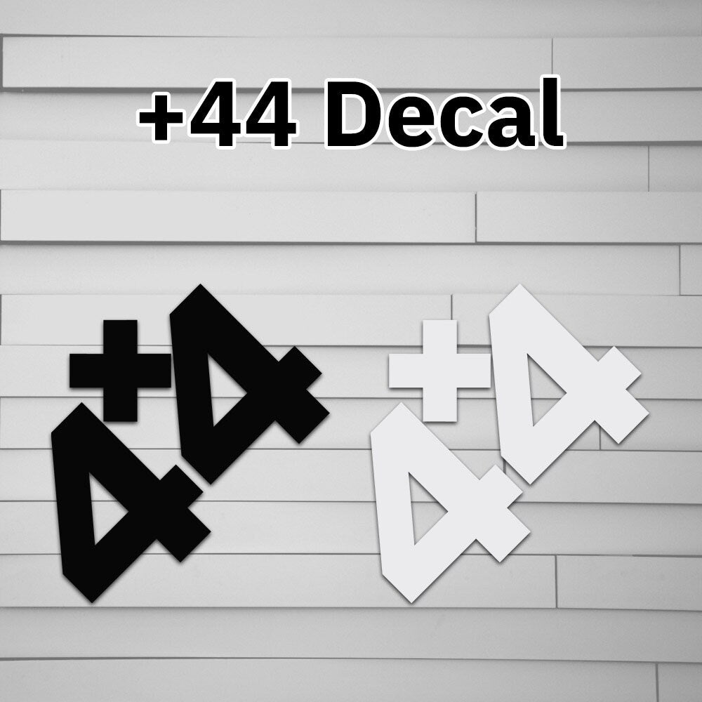 Plus 44 Decal Sticker