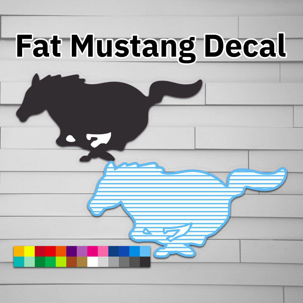 Fat Mustang Mach-E Decal Sticker