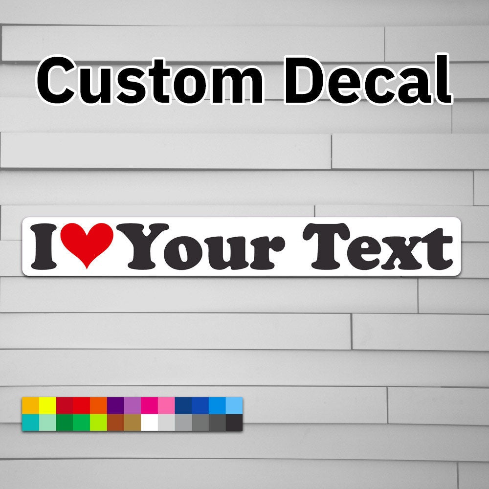 I Heart Decal Personalized Decal Sticker