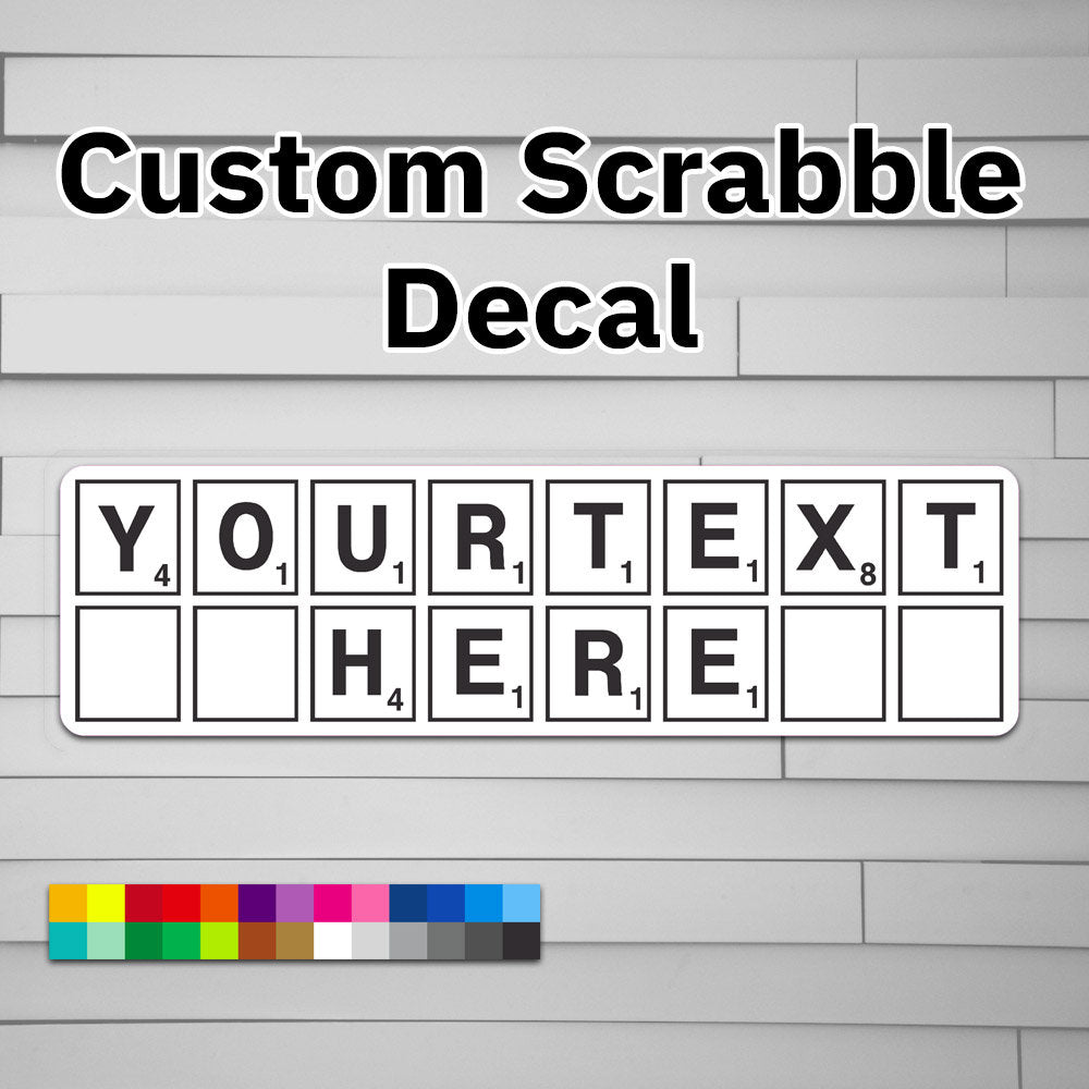 Scrabble Personalized Vinyl Decal Sticker