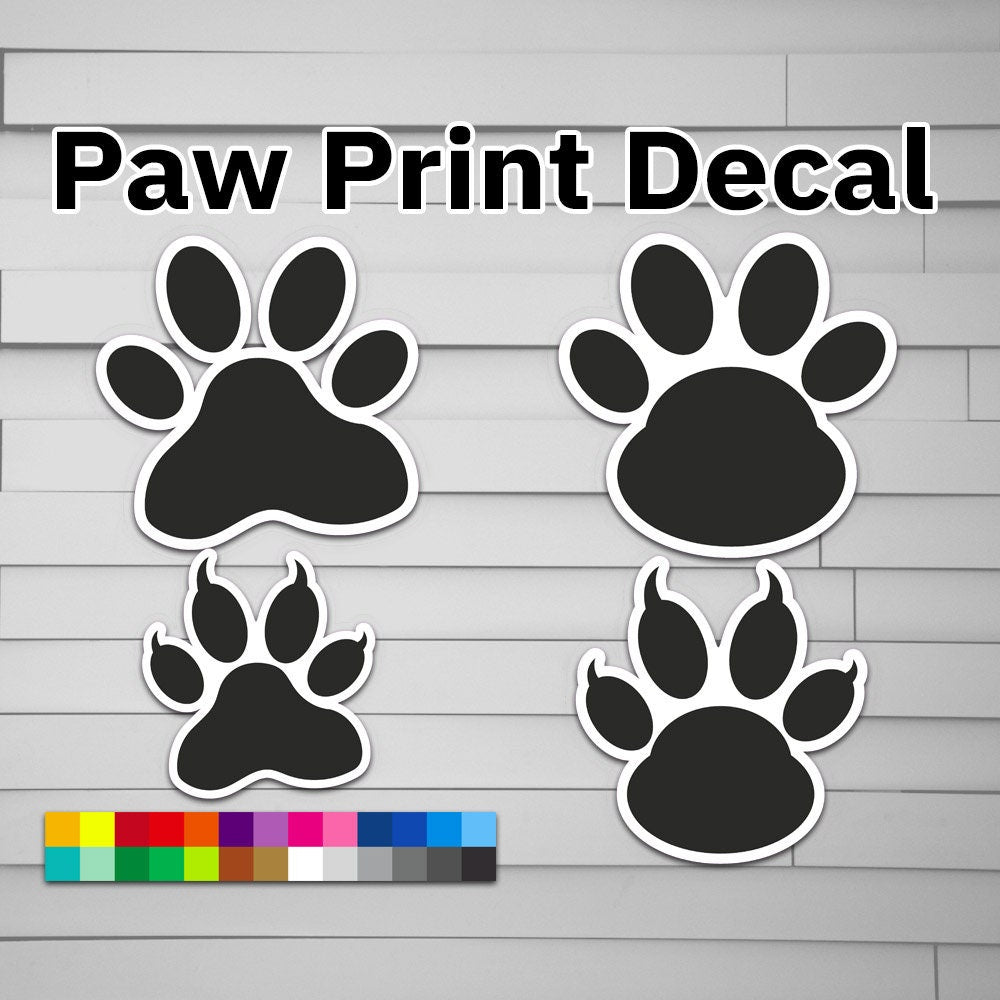 Paw Print Decal Sticker