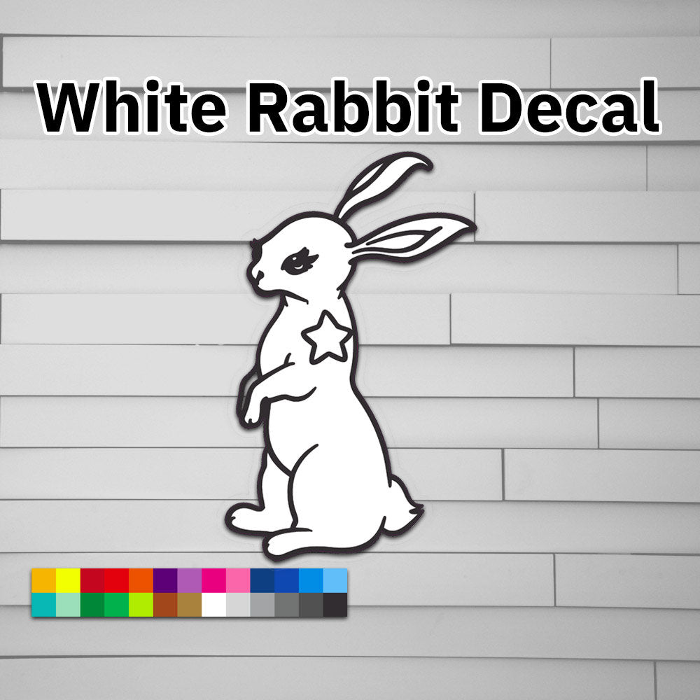 White Rabbit Decal Sticker