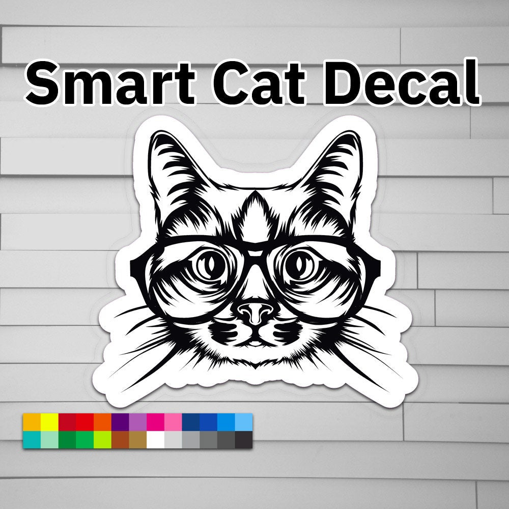 Smart Cat Decal Sticker