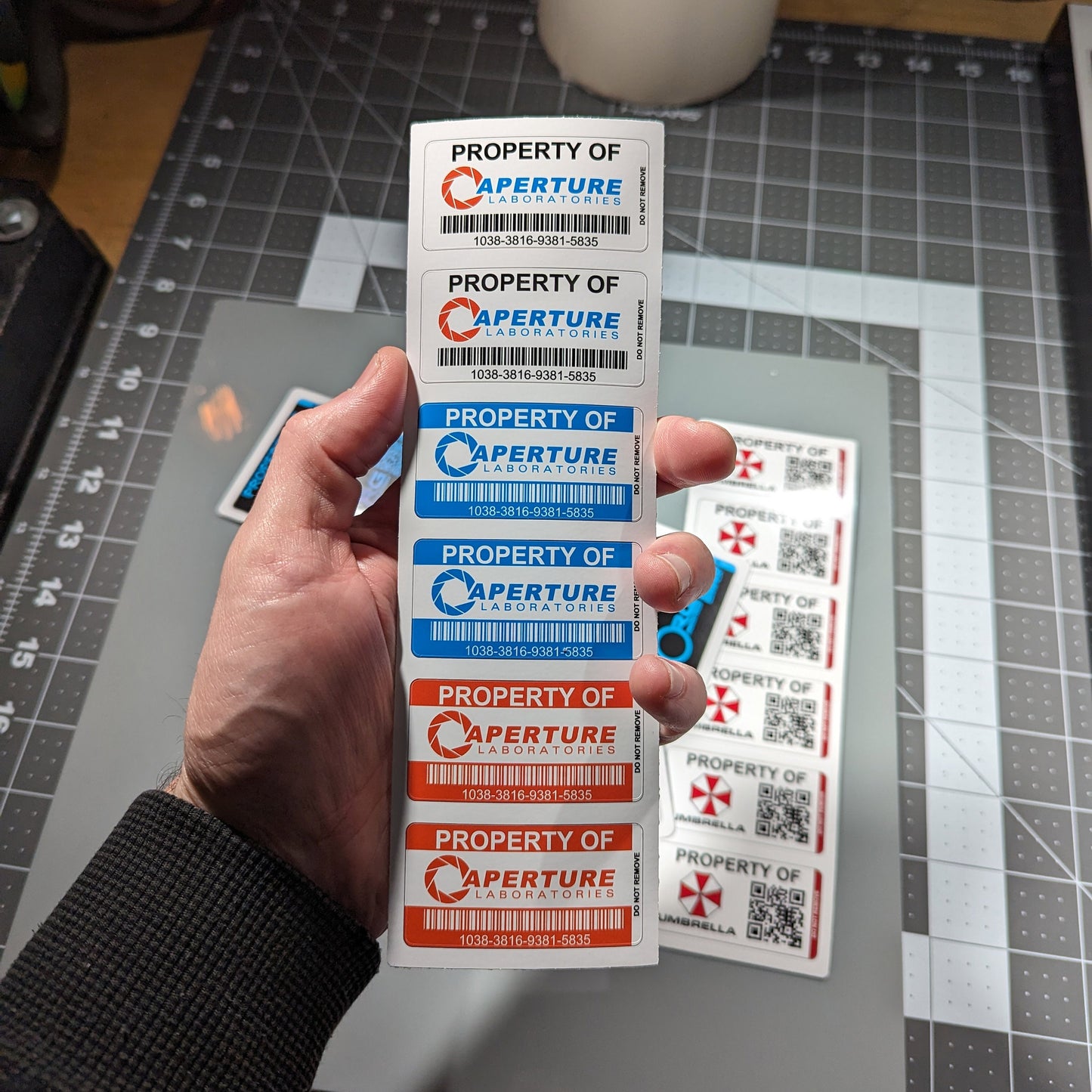 Aperture Laboratories Asset Tags Sticker