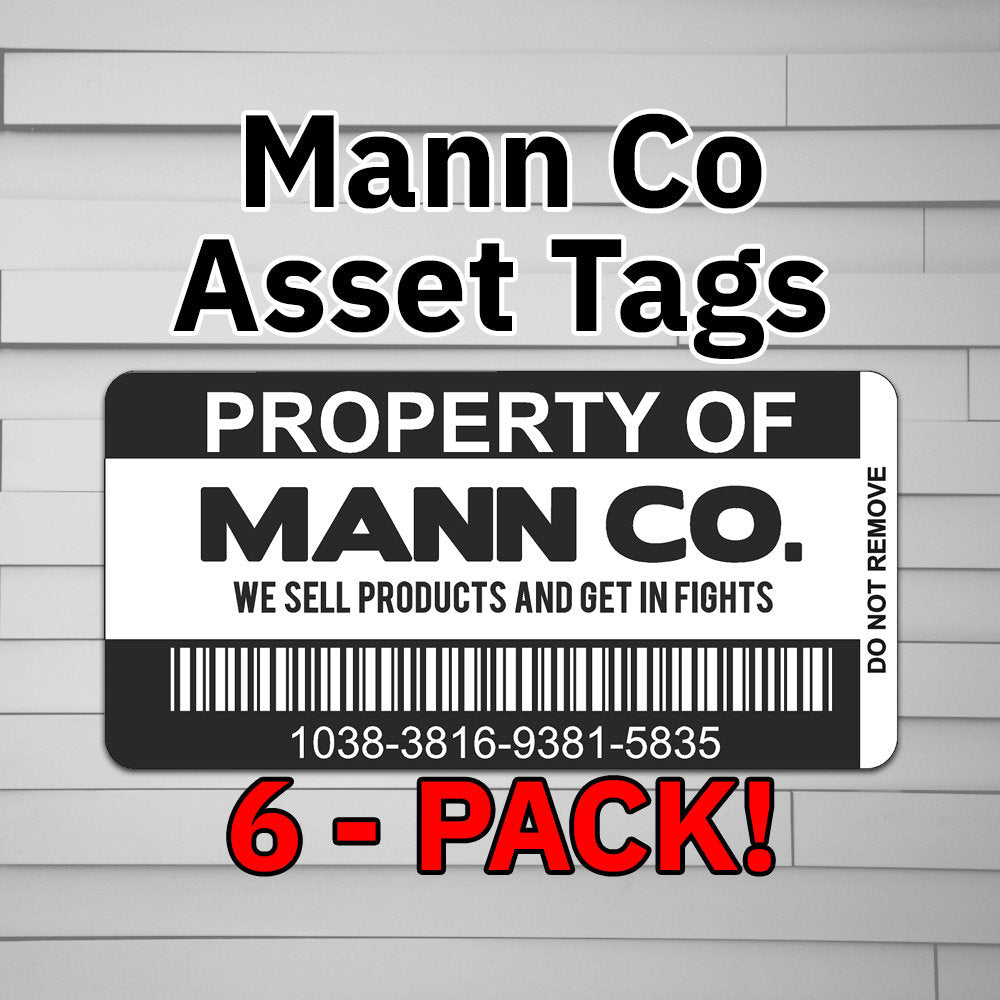 TF2 Mann Co. Asset Tags Sticker