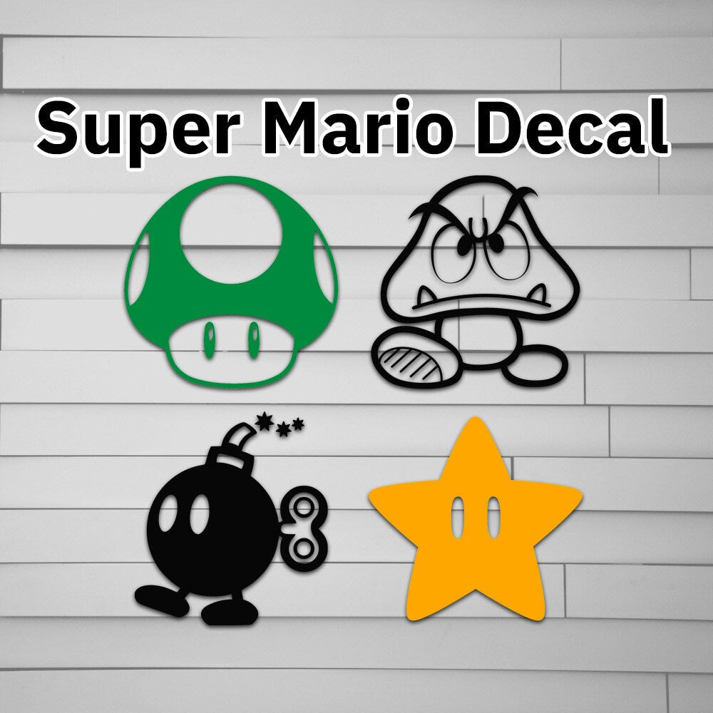 Mushroom Goomba Bombomb Star Decal Sticker – Atomic Decals