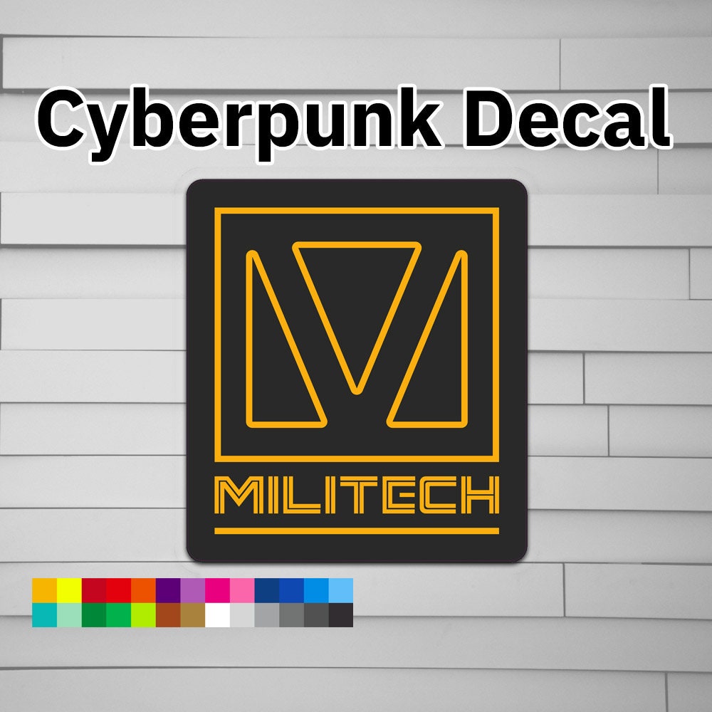 Militech Sticker Cyberpunk Militech Vinyl Decal Sticker – Atomic Decals