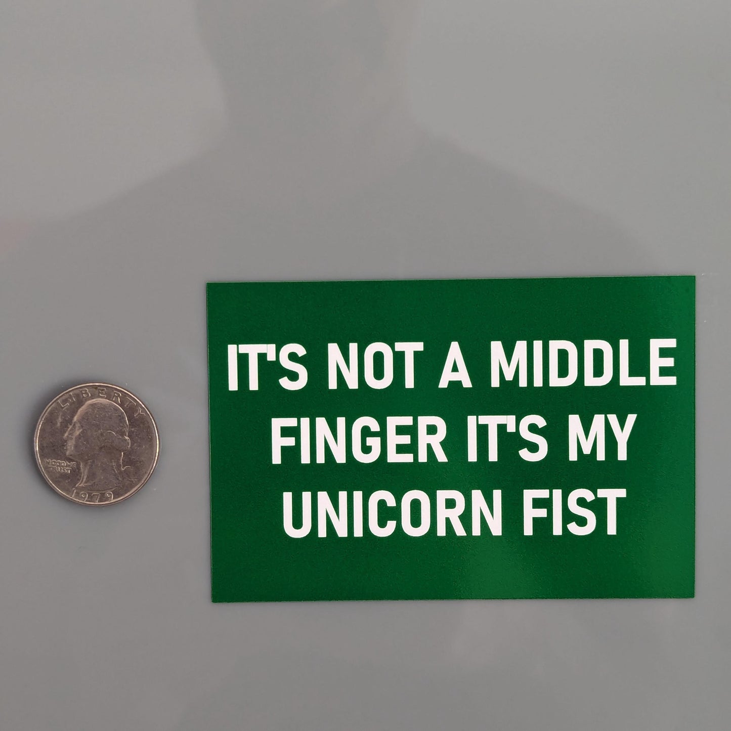 It's Not A Middle Finger It's My Unicorn Fist Sticker Vinyl Decal