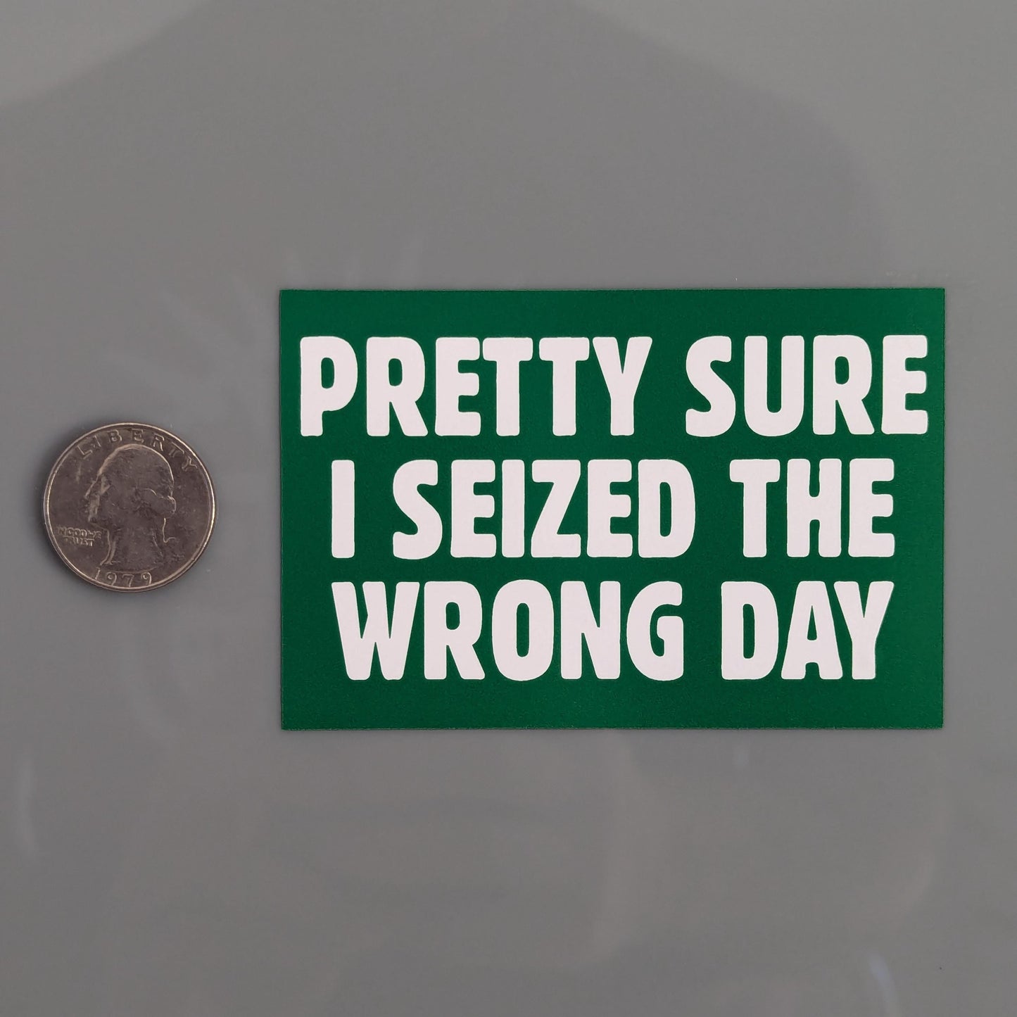 Pretty Sure I Seized the Wrong Day Sticker Vinyl Decal