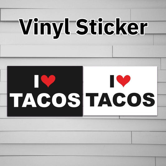 I Heart Tacos Sticker Vinyl Decal Love