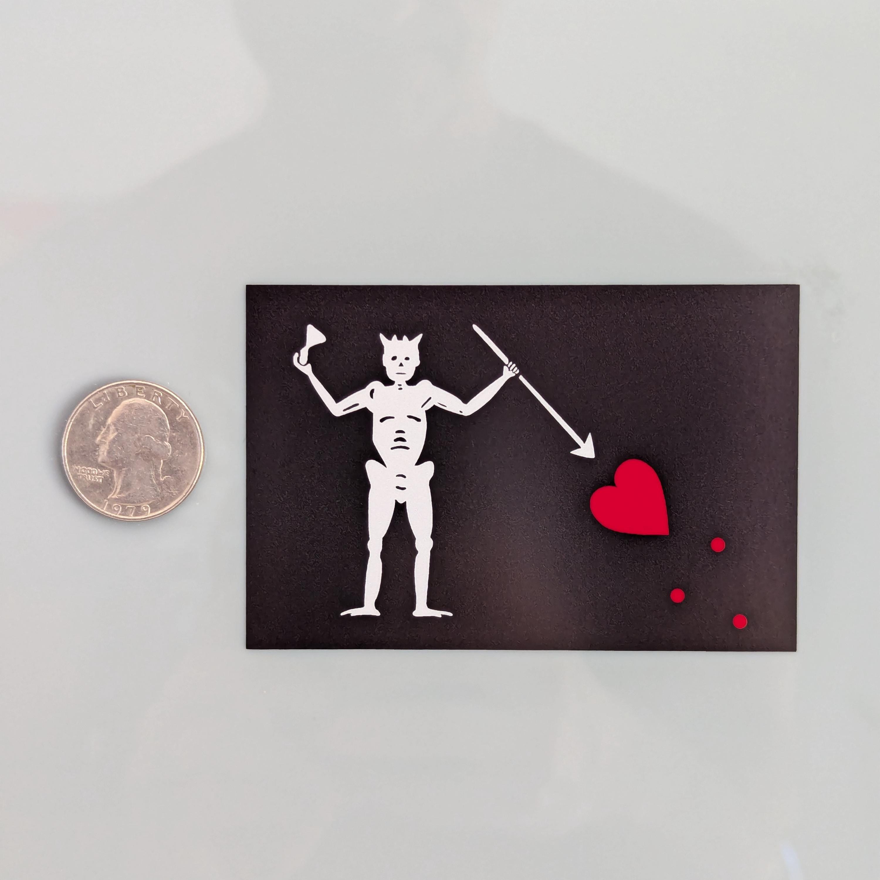 Blackbeard Sticker Blackbeard Pirate Flag Sticker Vinyl Decal – Atomic Decals
