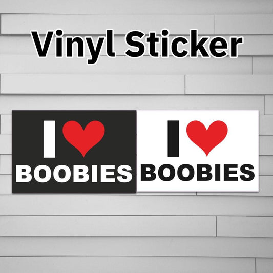 I Heart Boobies Sticker Vinyl Decal Love