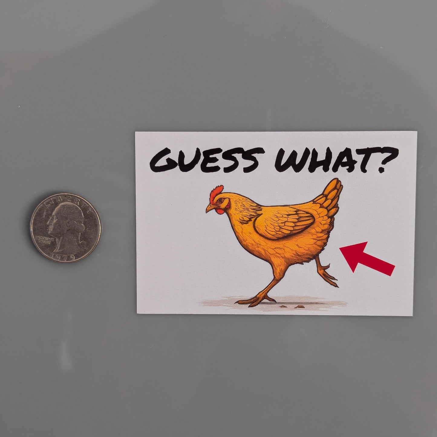 Guess What Chicken Butt Sticker Vinyl Decal