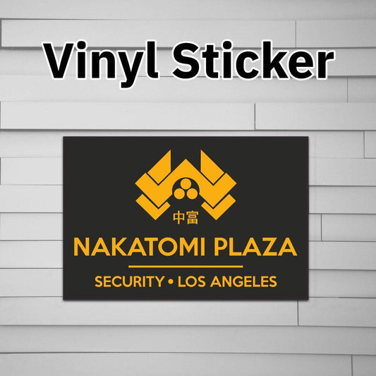 Nakatomi Plaza Decal (sticker for Car laptop window tumbler water bottle) dinoco symbol company logo