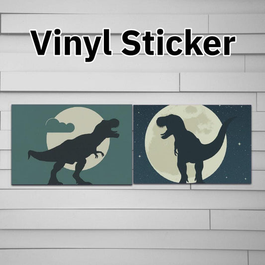 Dinosaur Moon T-Rex Sticker