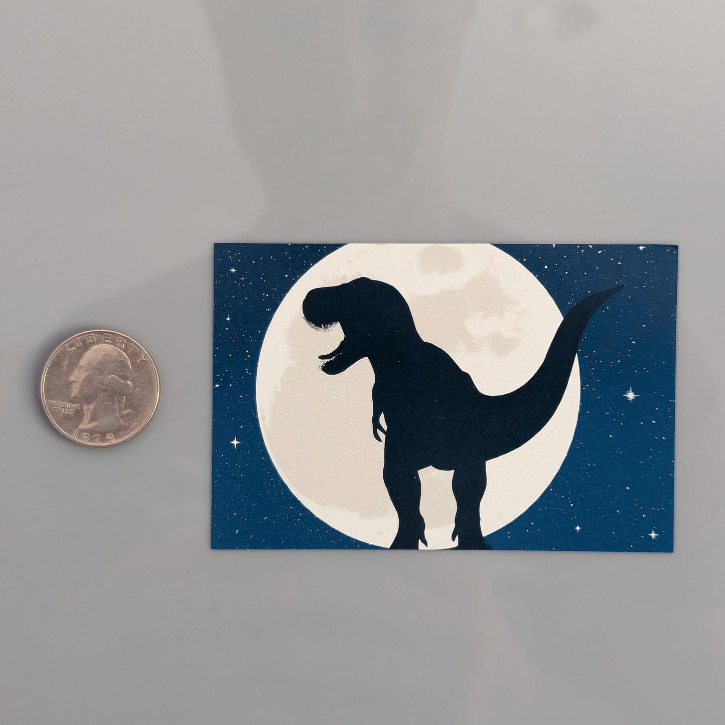 Dinosaur Moon T-Rex Sticker