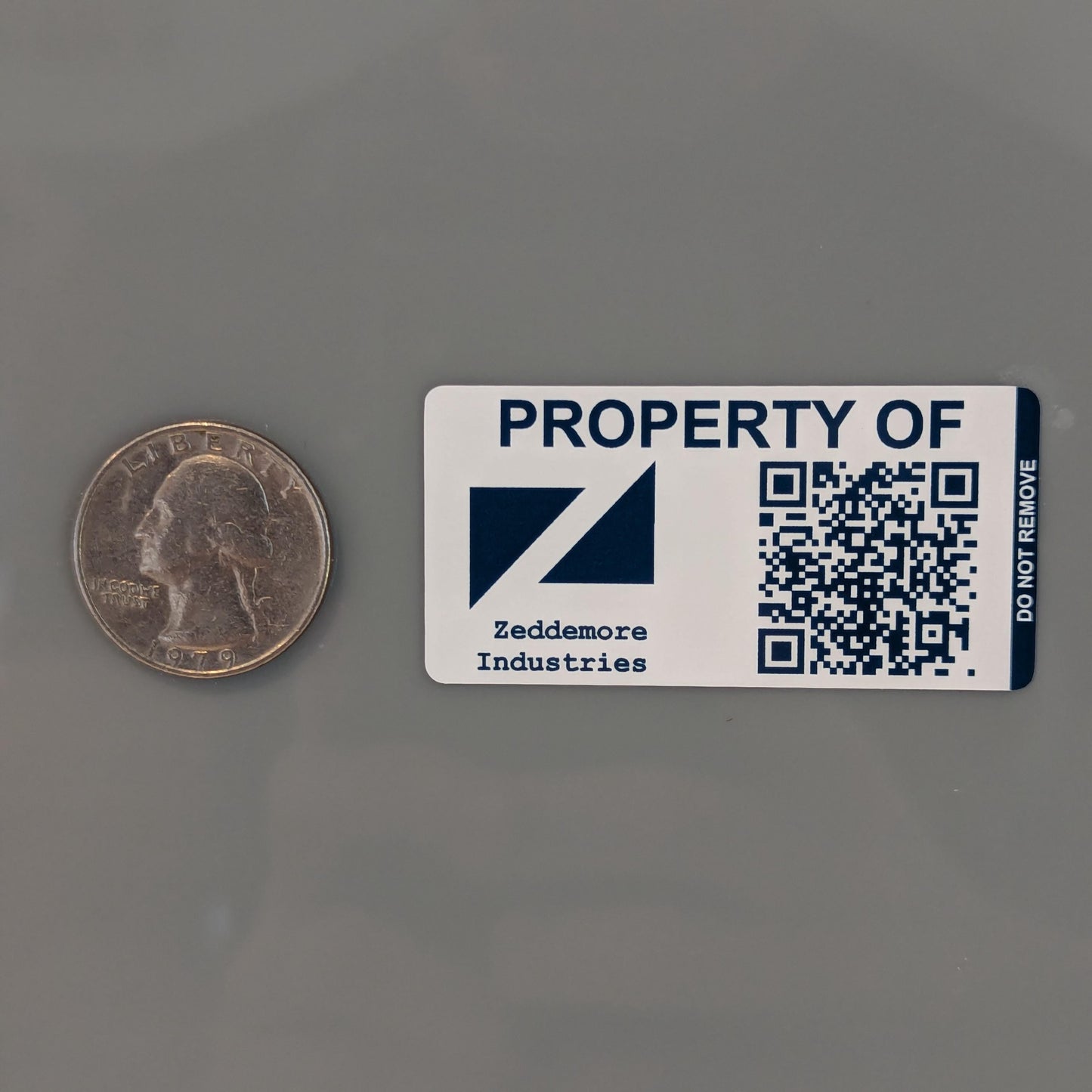 Zeddemore Industries Asset Tag Stickers