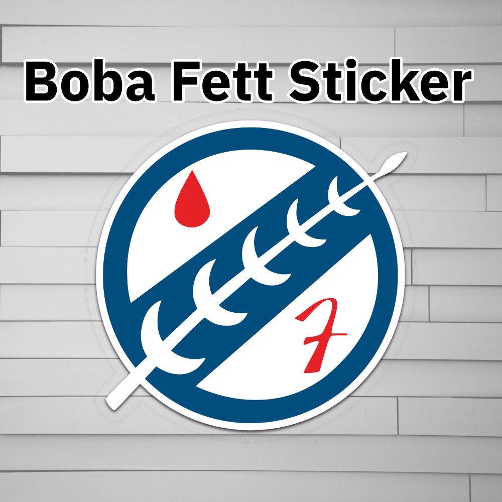 Boba Fett Logo Sticker